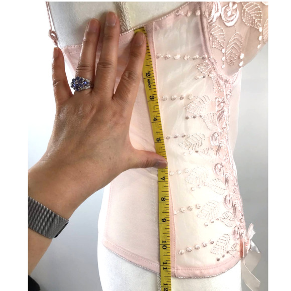 Donna L’oren Gold Label Women's Size 36B Style 2023 Pink Lace Corset Bustier - Picture 14 of 14